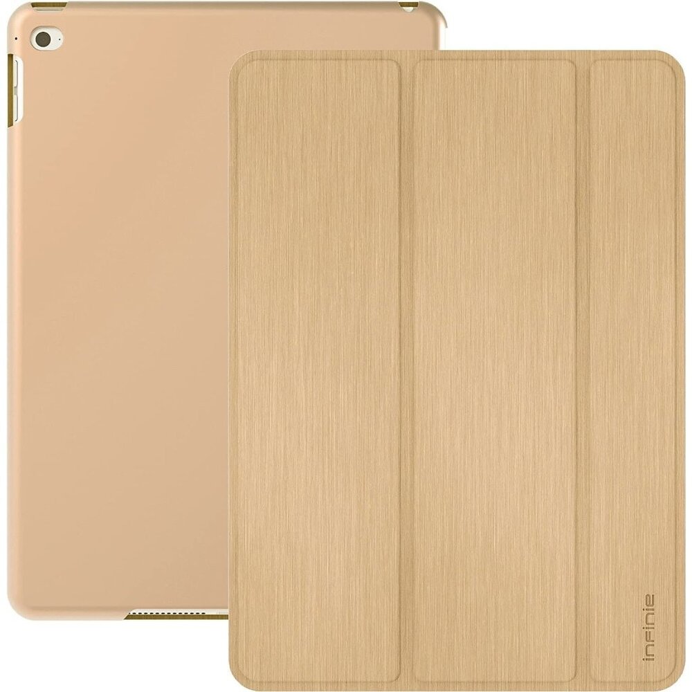 Infinie iPad Air 2 Smart Case Cover Beige PU Leather Slim Sleep Wake Protective